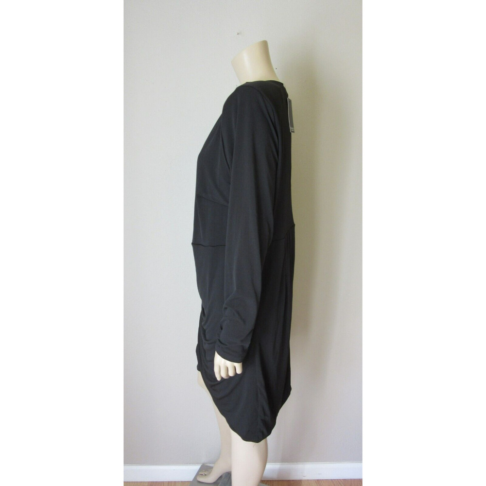 ELOQUII Black Women's V-Neck Long Sleeves 18 Dinner Evening Knee Length Dress - Picture 3 of 6